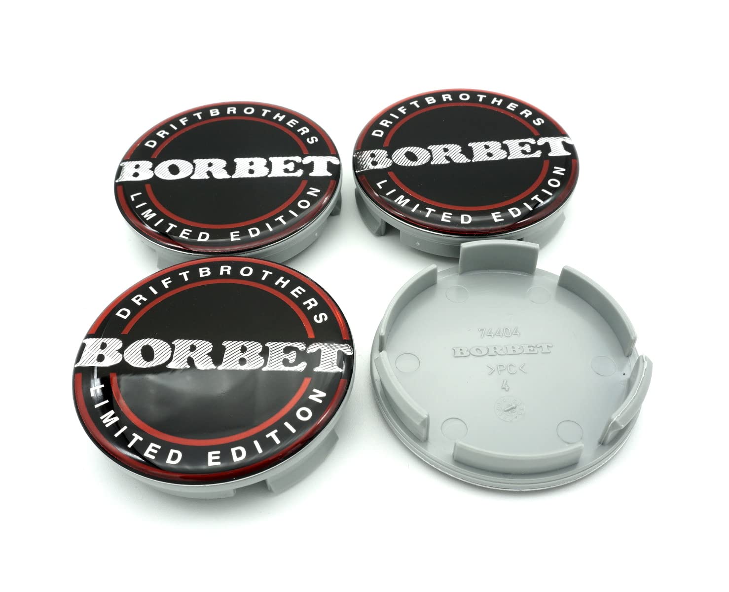 Borbet 5348 naafdoppen, 56 mm/55 mm, 4 stuks, hoogglanzend