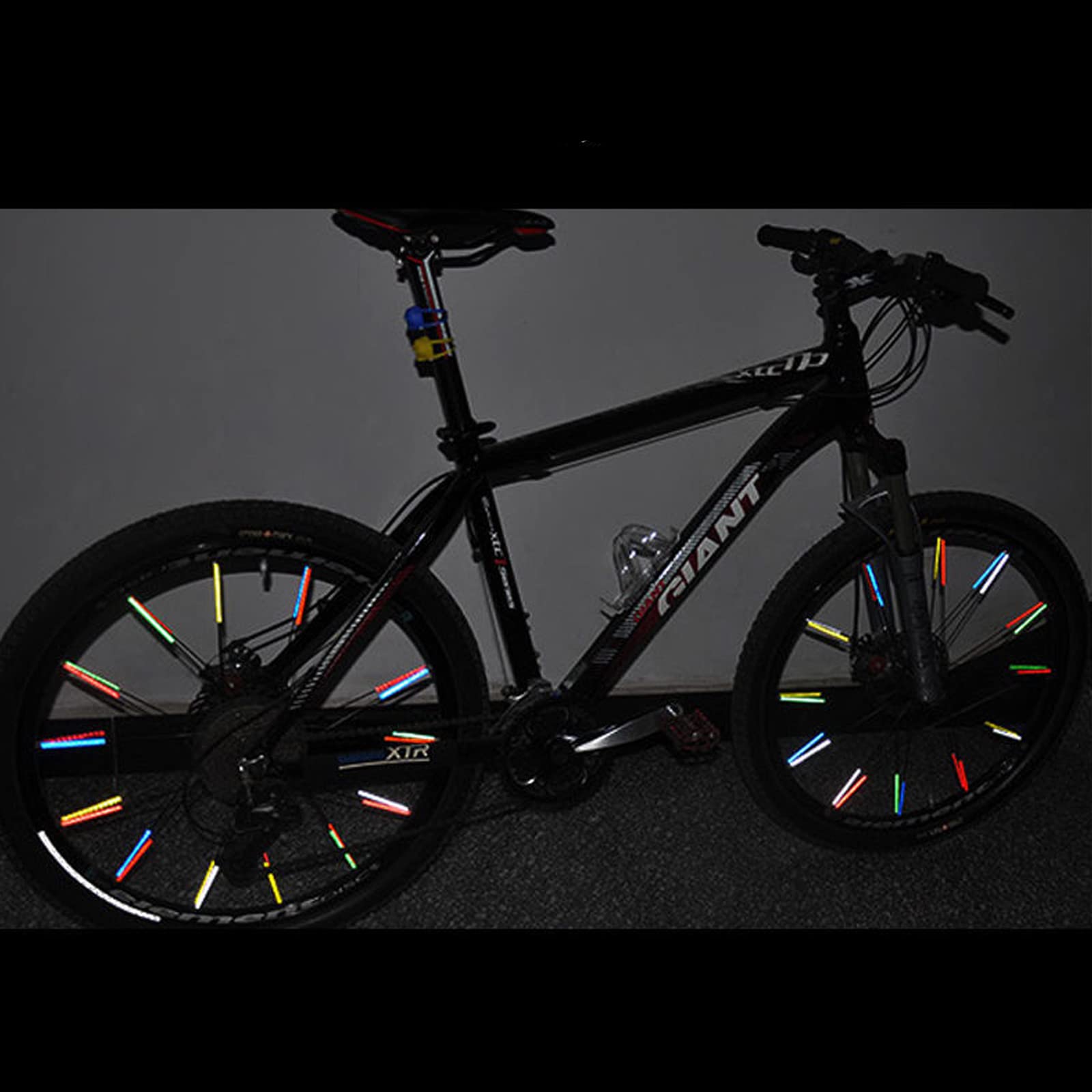 Lot De 72 Réflecteurs De Rayons Multicolores Pour Vélo Visibilité à 360