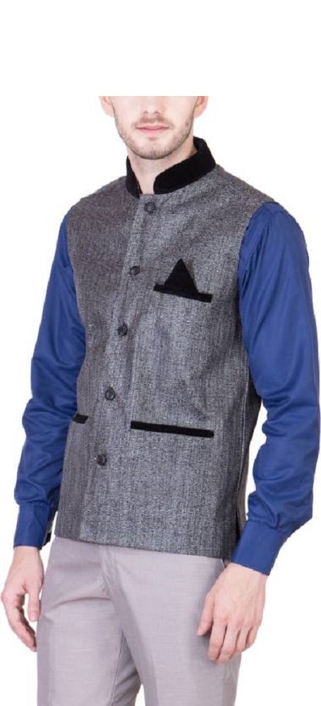 brcommunication Men's Jute Waistcoat(brd18_Grey_X-Large)-picture-21