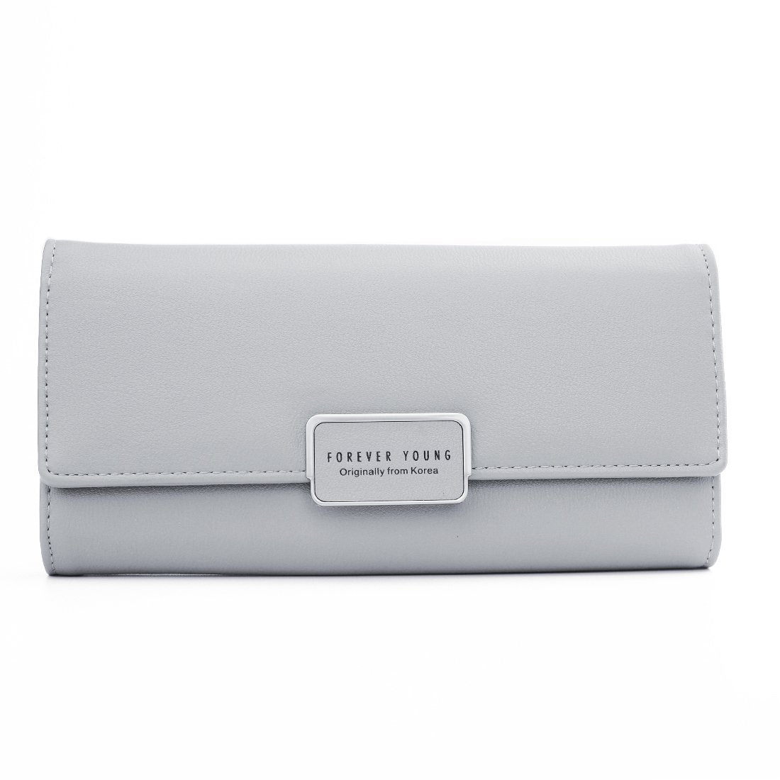 Women RFID Blocking Leather Long Wallet Card Holder Trifold Clutch Purse