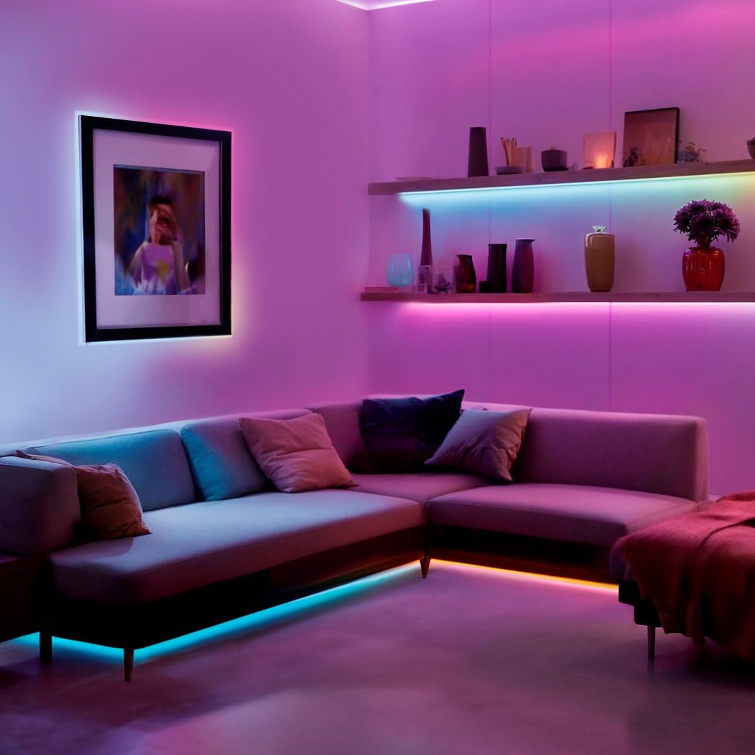 LED-Streifen, RGBCCT, WLAN, Matter, dimmbar, selbstklebend, kürzbar, 5 m