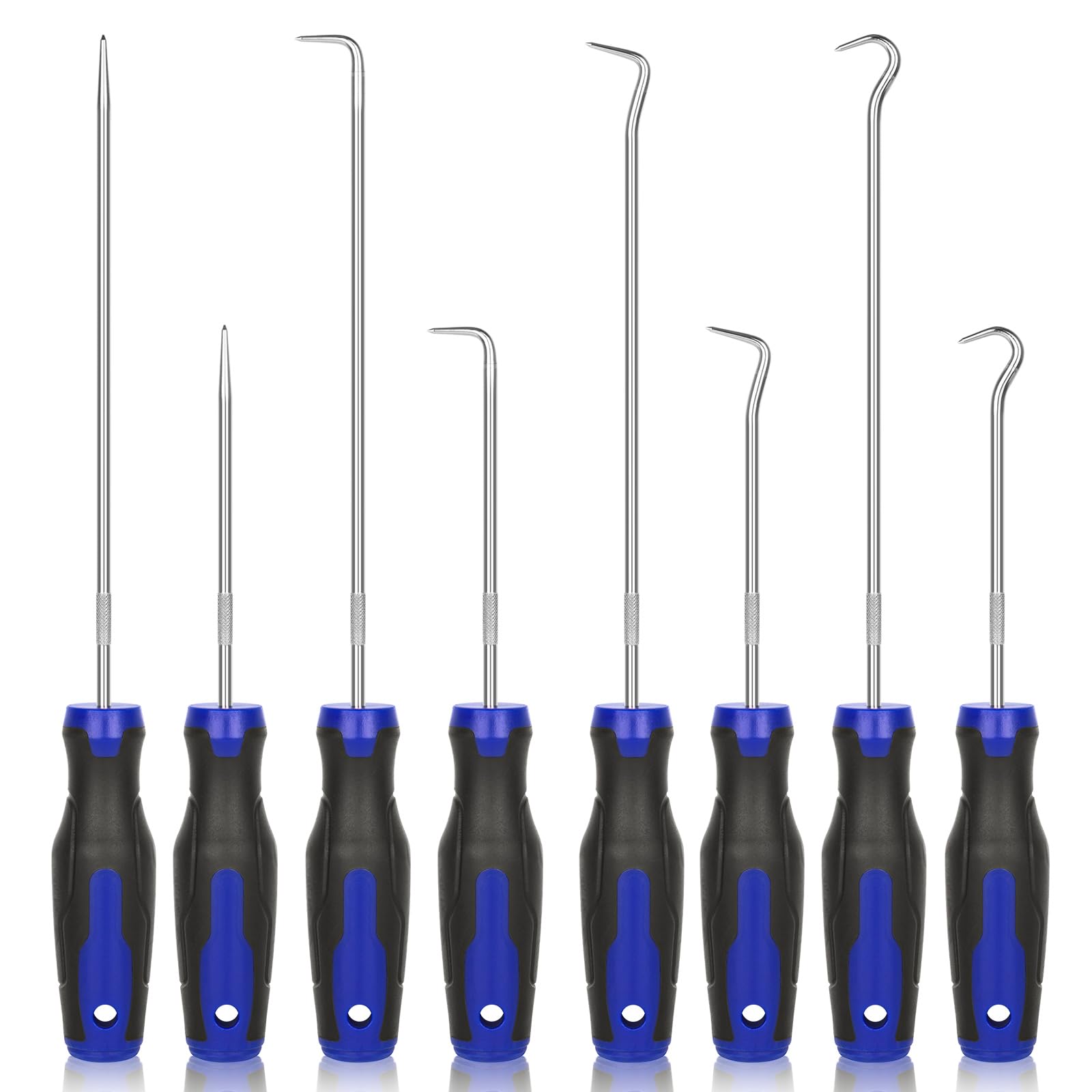 Jzwin 8 Pcs Hook And Pick Set,Precision Automotive Picks Tools Set For Car Auto Oil Seal,O-Rings Wire Separation,Mechanic Lock Picking Kit,Puller Remover Tools,Car Mechanic Tools Sets Picking Kit