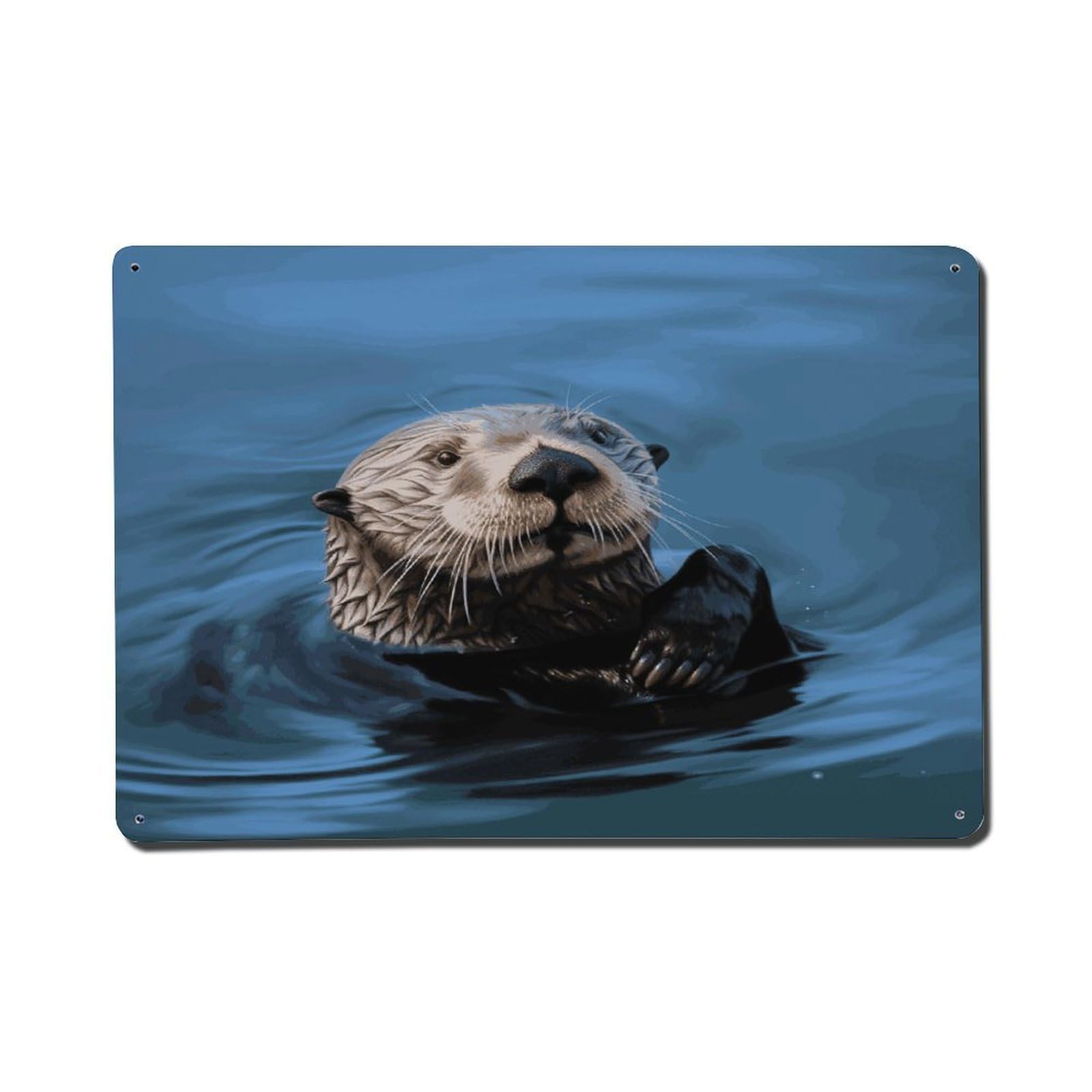 Adfgyerh Style Sea Otter(1) Metal Signs Funny, Aluminum Tin Sign Indoor Outdoor Decor, Vintage Signs For Home Office Kitchen Bar Cafe Garden Farmhouse Wall Decor