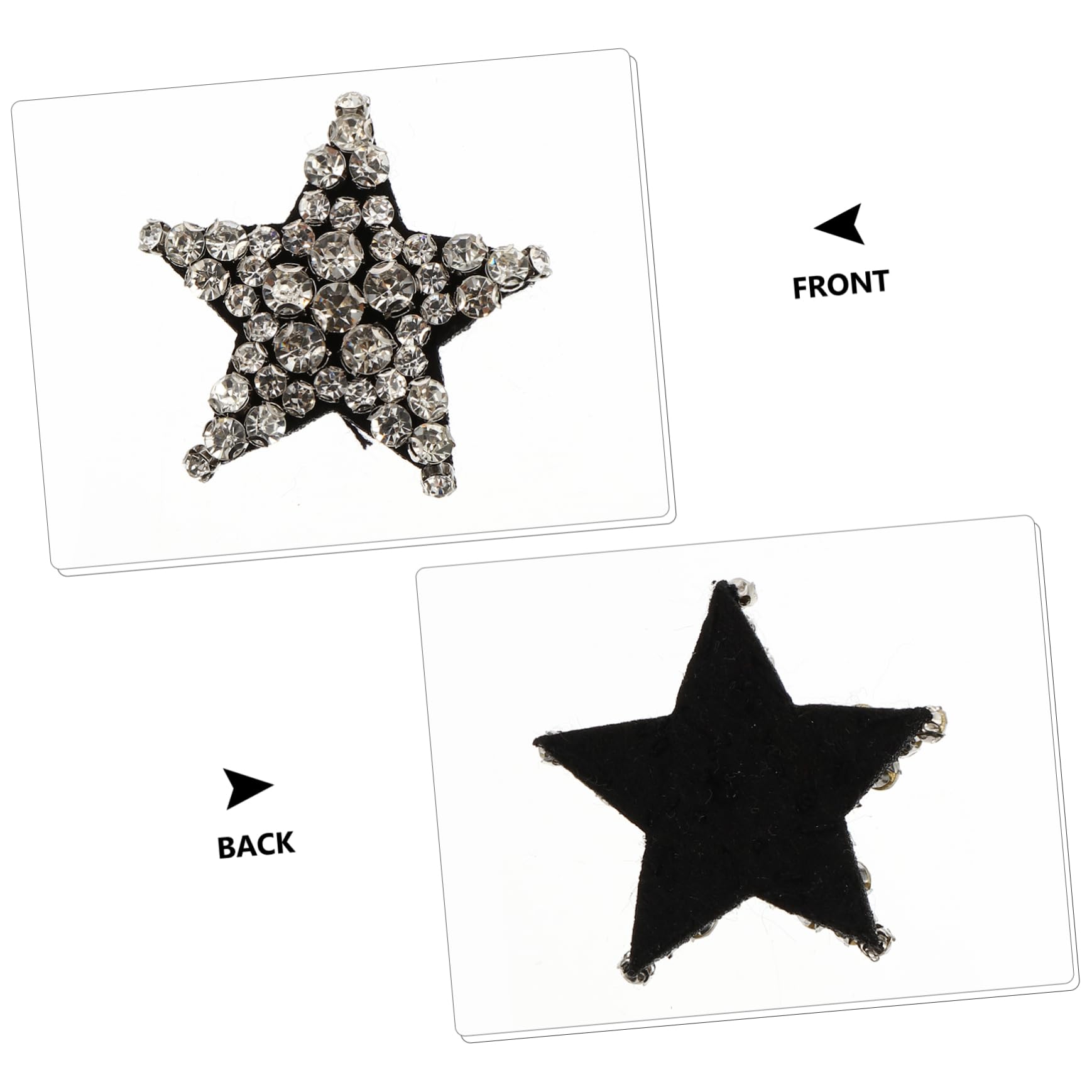 OSALADI 2 Set Del Pentagramma Schiaccianoci Ansimare Calore Numero Adesivo Gemma Toppe Per Giubbotti Toppe Per Jeans Patch Di Stelle Glitterate Adesivo Per Cucire Tessuto 12 Pezzi*2