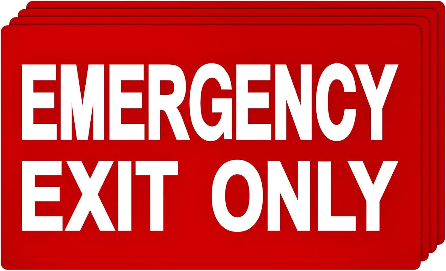 Emergency Exit Only Signs StickersEmergency Exit OnlyVinyl Door Sign Self Adhesive