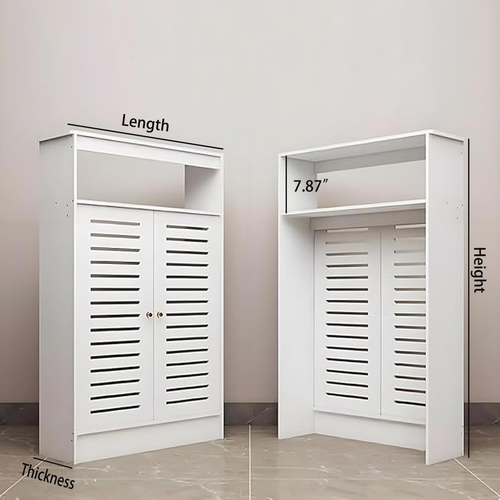 Cubierta De Radiador, Cubre Radiador De Madera, Cobertura para Radiadors con Puerta,Mueble Estante De Pared para Radiador con Cajón,Tapa Radiadores Calefaccion per Soggiorno(L50xH90xT20cm)