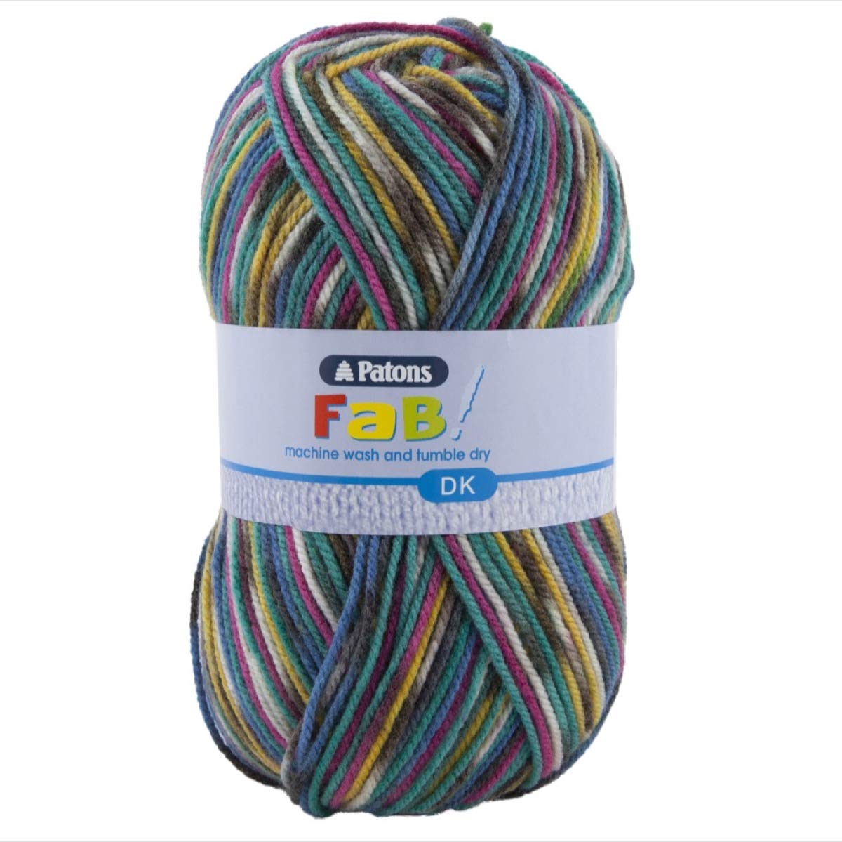 Patons Fab DK Kitting/Crochet Yarn Double Knitting Wool 100g Balls and 100% Acrylic Machine Washable & Tumble Dry Yarn - 44 Colours in The Range - Colour 2084 - Jeans Colour - 10 x 100g Balls — image 1