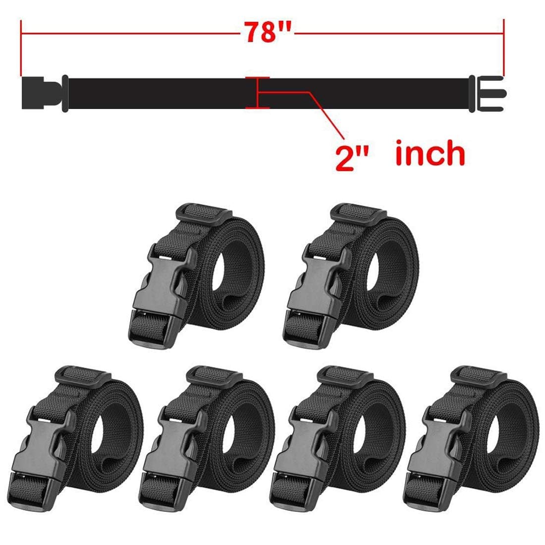 DIY Crafts Pack of 1 Pcs, Multi Colour, 78" x 2" inch Nylon Strap Buckle Packing Straps Tra(Pack of 1 Pcs, Multi Colour) 4