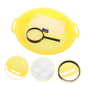   ゴールデンサマーブルー食器セット 6点 Amazon | Yardenfun 1 セット 分級ふるいセット 金探鉱皿 選別