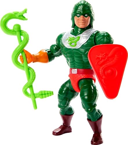 Miniatura 2 de Masters Of The Universe Origins Figura de acción de juguete con accesorios Deluxe King Hiss de 55 pulgadas MOTU coleccionable