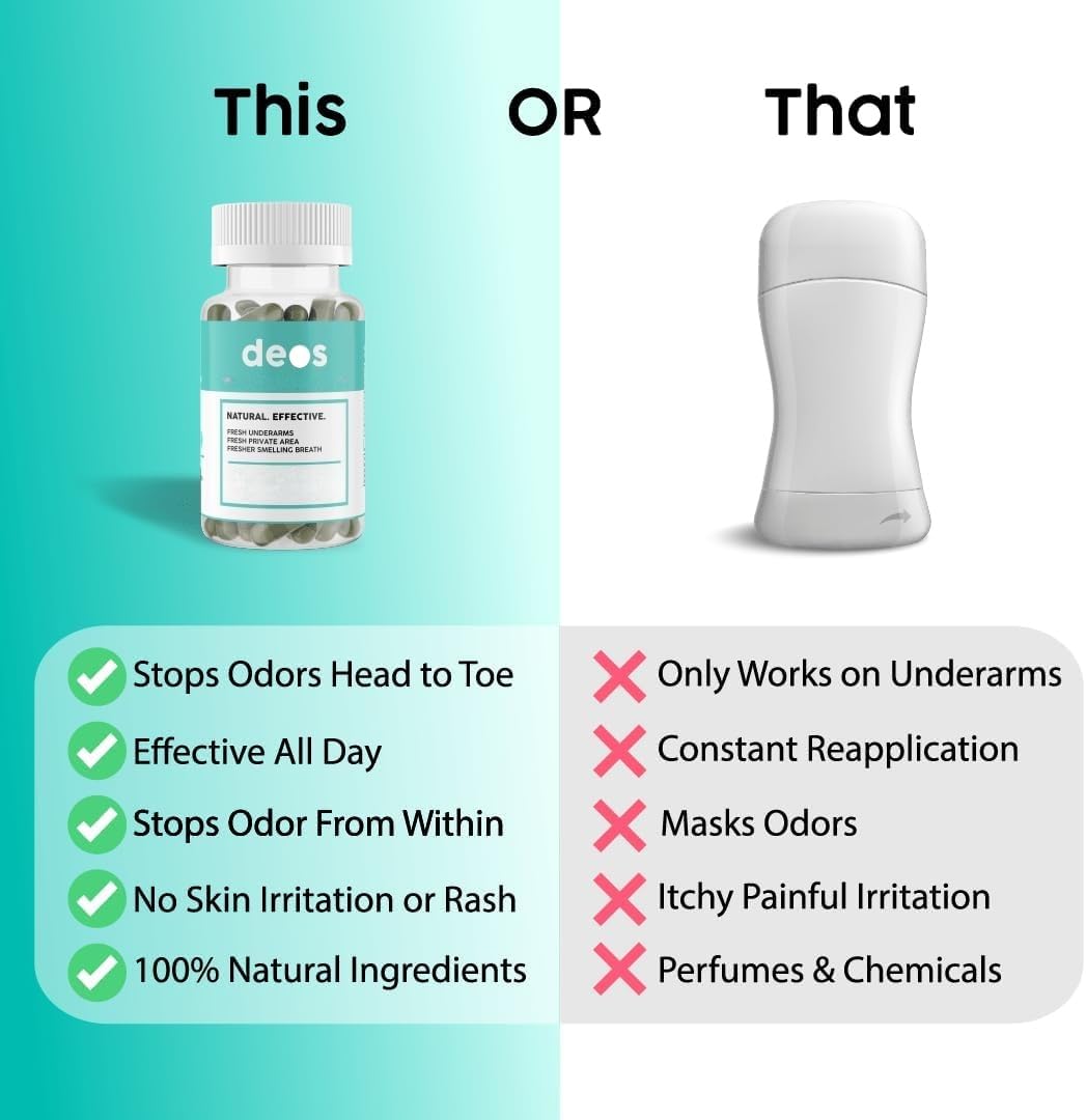 DE.O-S Désodorisant interne, pour la santé intestinale, la désintoxication, la digestion, la fraîcheur de la tête aux pieds