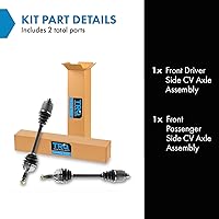 Vista 128 de TRQ Juego de conjunto de eje de transmisión CV delantero para conductor y pasajero, 2 piezas, compatible con Ford Explorer 4WD 95-01, Explorer AWD