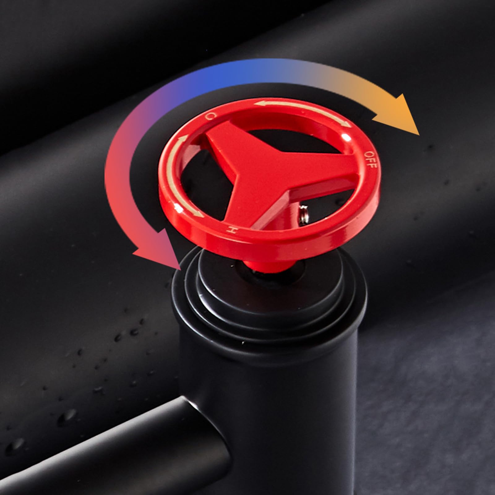 Grifo Lavabo Sobre Encimera Grifos Altos para Lavabos Agua Fría Y Caliente Un Solo Orificio Diseño de Manija Única,negro+rojo