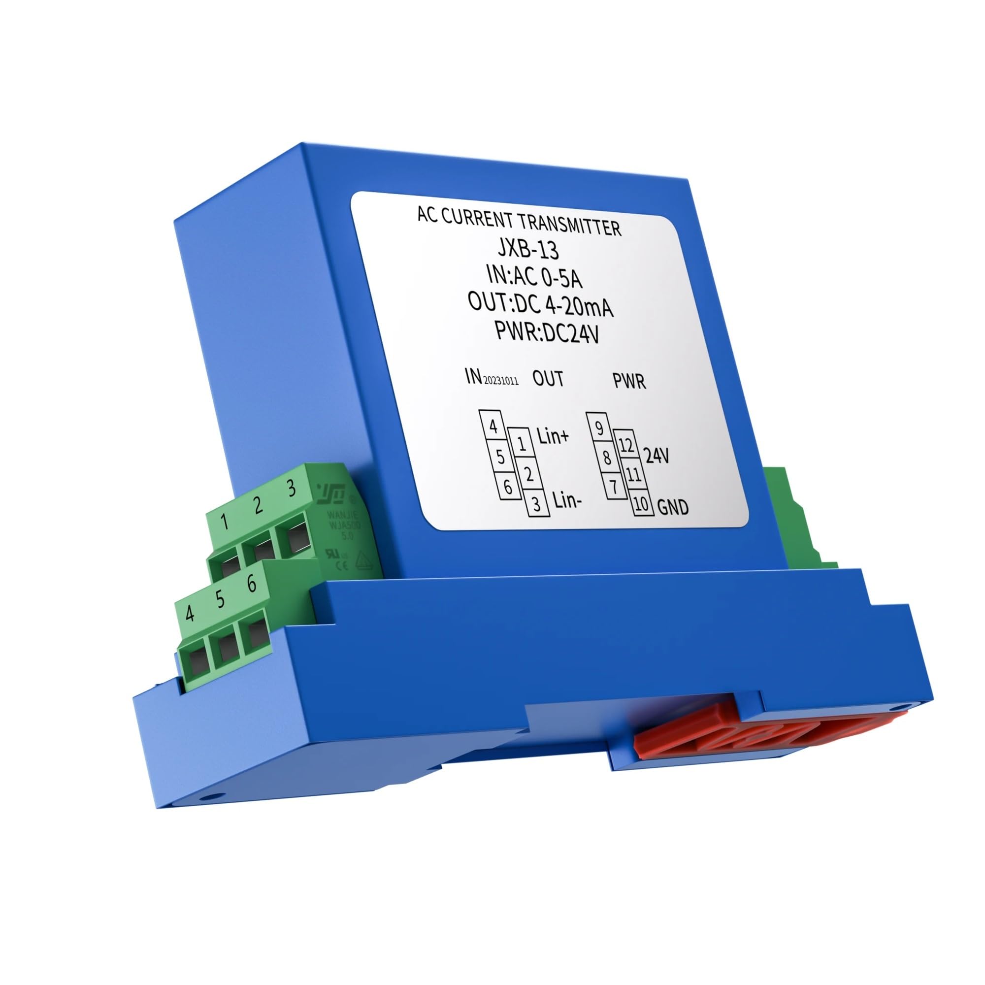 PEQYUACTE 1pcs DC Voltage Transmitter 0-100V 0-200V 0-500V to RS485 4-20mA Relay AC Voltage Sensor DC24V Voltage Transducer DC24V(AC 0-200V)