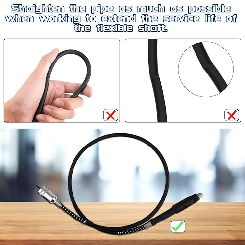 Miniatura 4 de WMYCONGCONG Extensión de eje de taladro flexible Adaptador de eje flexible universal Accesorio para amoladora rotativa Dremel Herramientas de