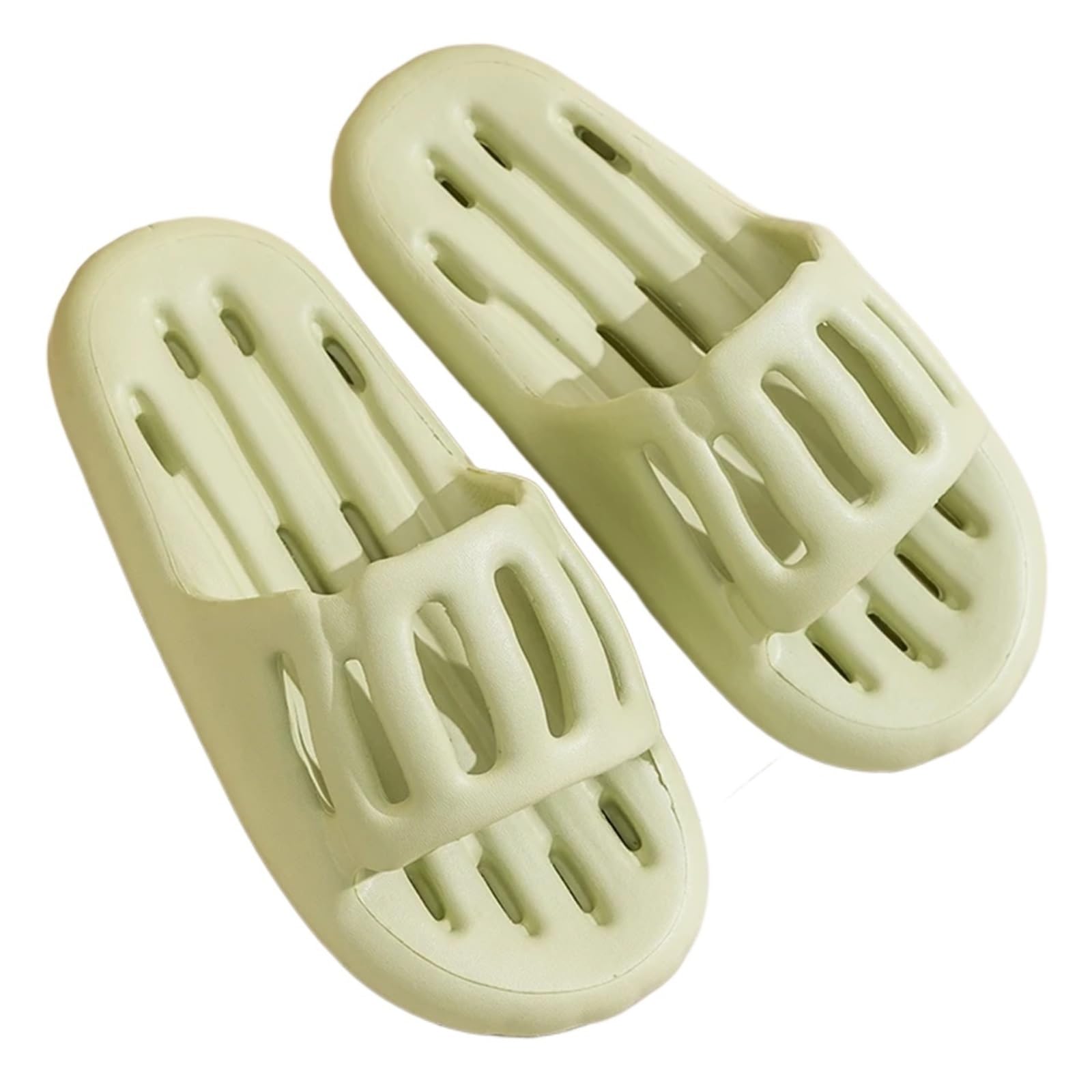 Paar Sommer-Badeschuhe, aushöhlen, auslaufsicher, schnelltrocknend, zum Baden, für Damen, rutschfest, weich, für die Dusche (Grau, 36–37) (Grün, 44/45 EU)