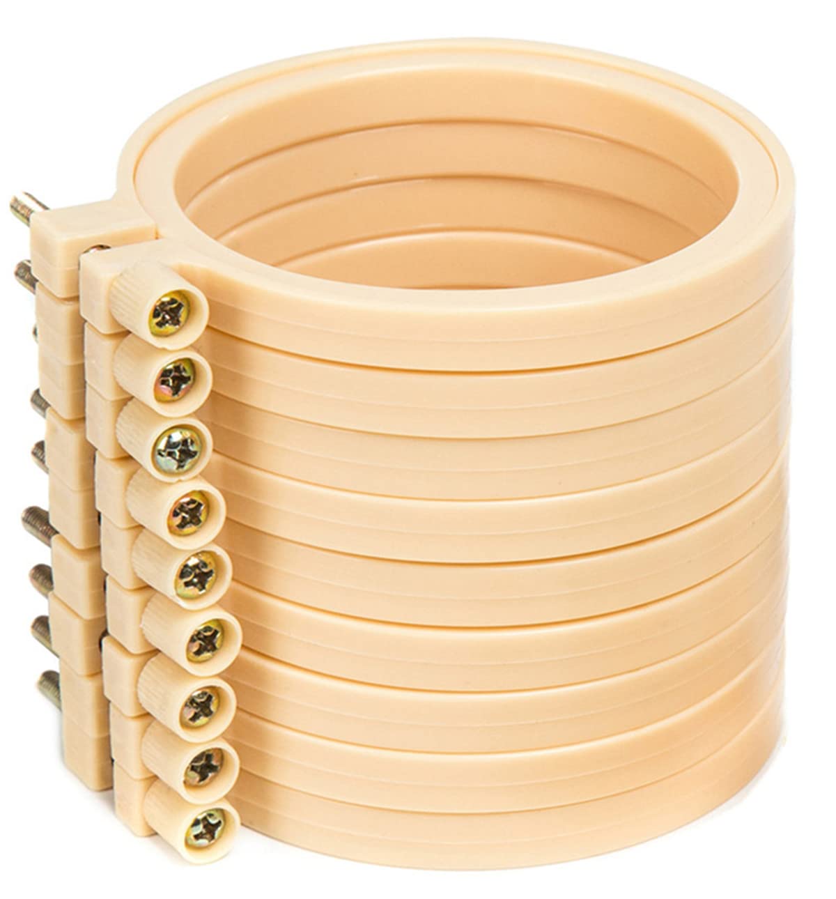 Buy 9 Pieces Embroidery Hoops 6 inch Plastic Circle Cross Stitch Hoop