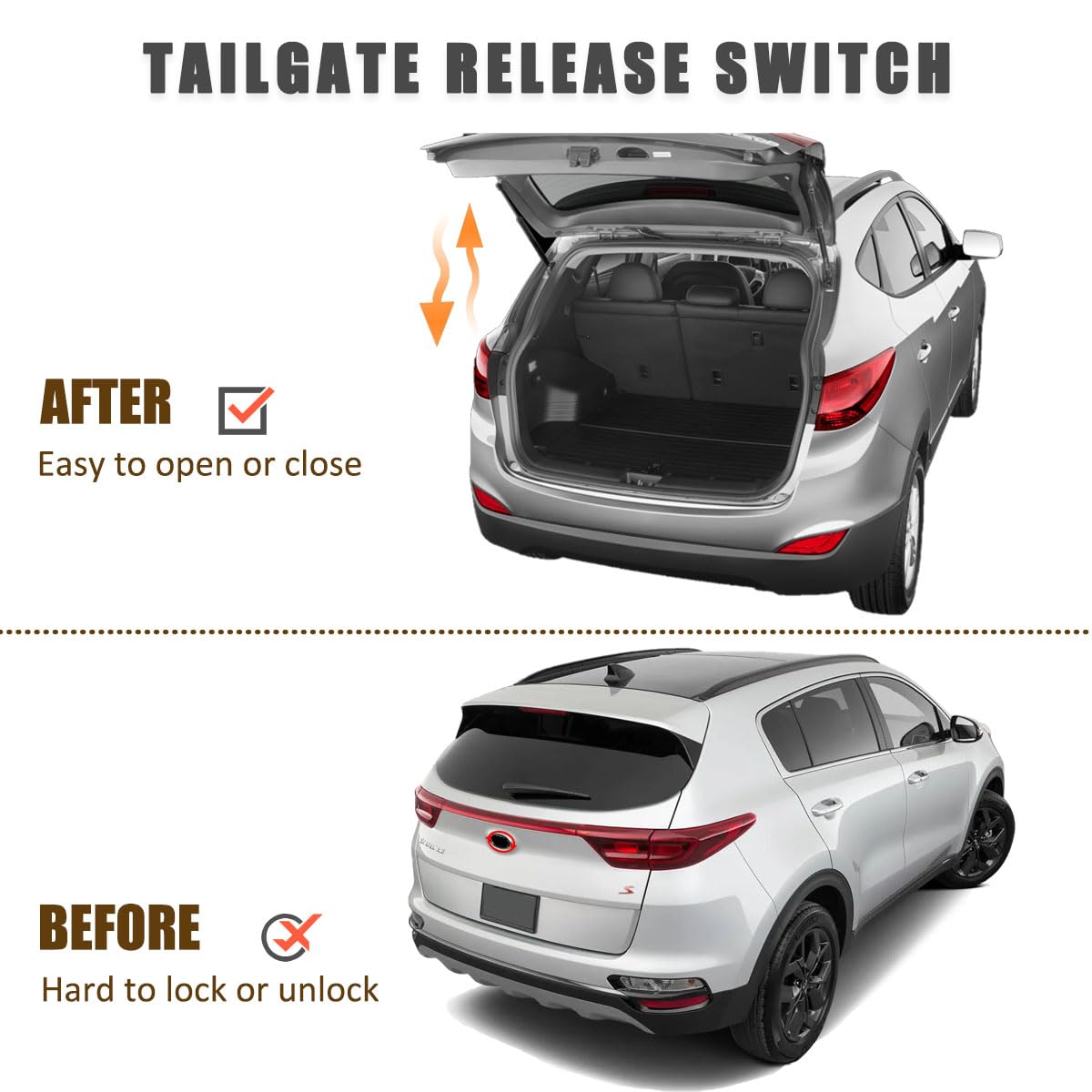 Poignée De Hayon Arrière En Verre – Compatible Hyundai Tucson – Référence OE 817902E010 – Remplacement Direct Robuste
