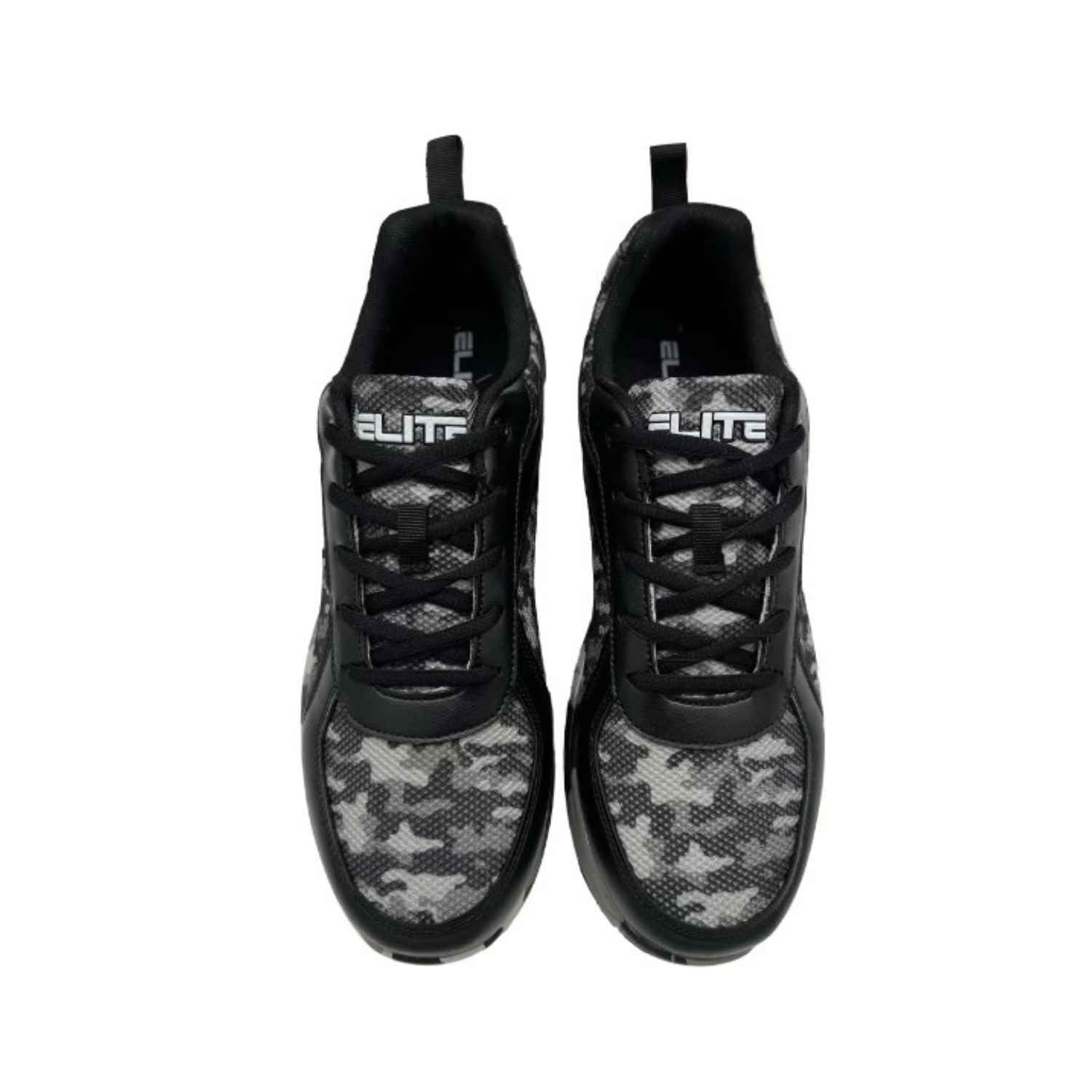 ELITE Pinnacle Bowlingschuhe für Herren – leicht, universelle Gleitsohlen, bequem und leistungssteigernd, Grau, Camo, 48 EU