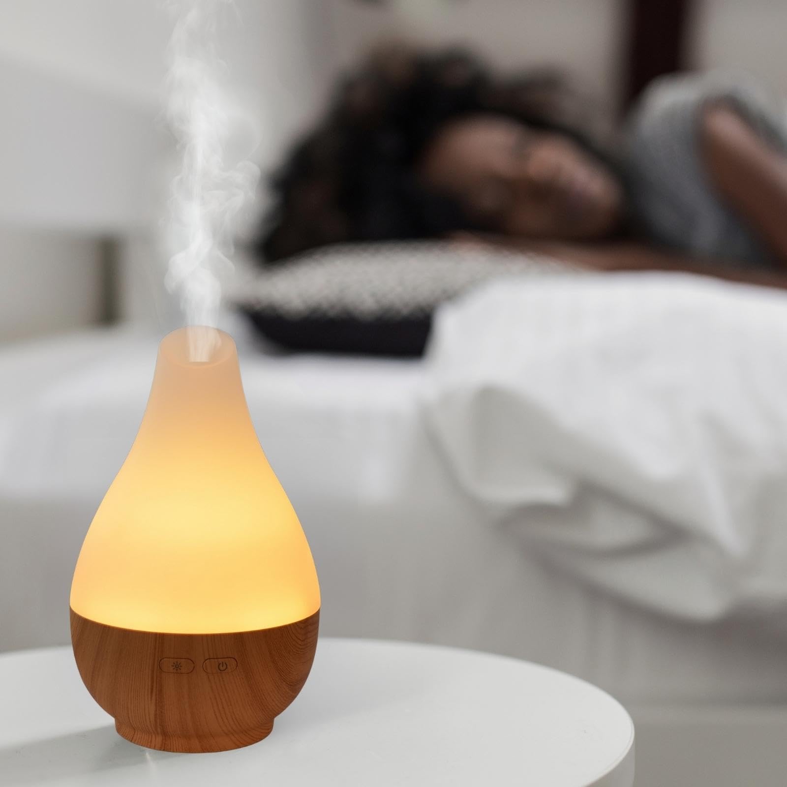 Zen'arôme Julia dyfuzor olejków eterycznych, ultradźwiękowy, do aromaterapii, zimna, domowy dyfuzor elektryczny, nawilżacz powietrza, kolorowe oświetlenie LED, automatyczne i ciche zatrzymanie