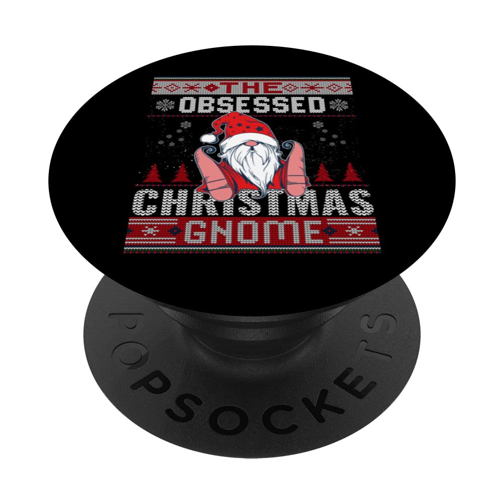 Obsessed Matching Group Christmas Gnome Ugly PopSockets Swappable PopGrip