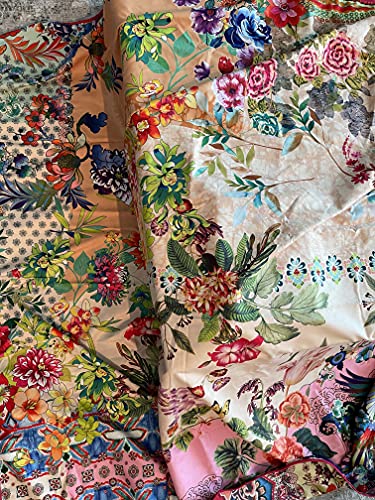 Johnny Was Dreamer Pink Floral 70" X 70" Towel Beach Large Bath New #TOP1