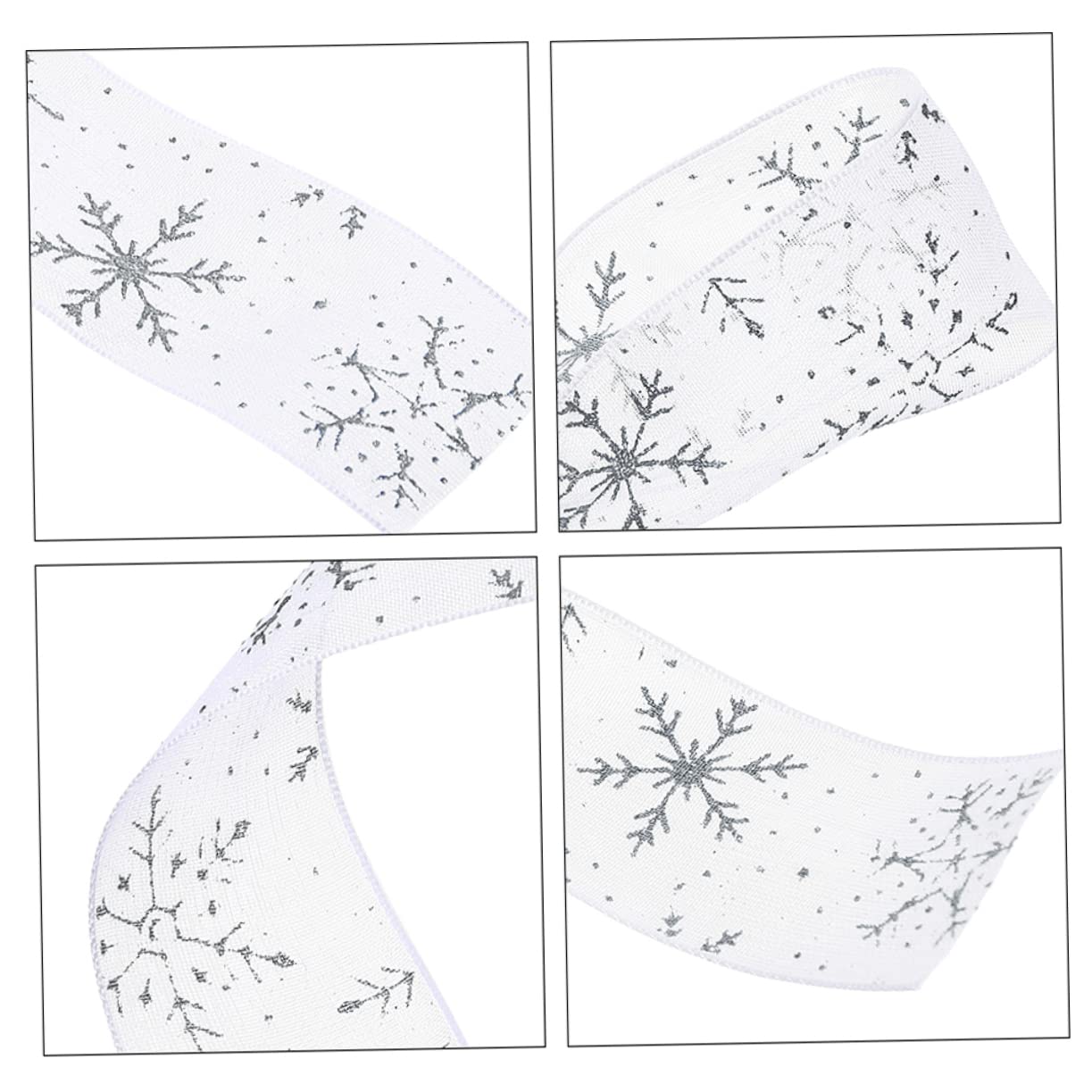SHINEOFI 5 Rollos cinta puerta guirnalda decoraciones lazo arruga Rojo christmas ribbon xmas decorations centros de mesa navideños el decoración poliéster Silver