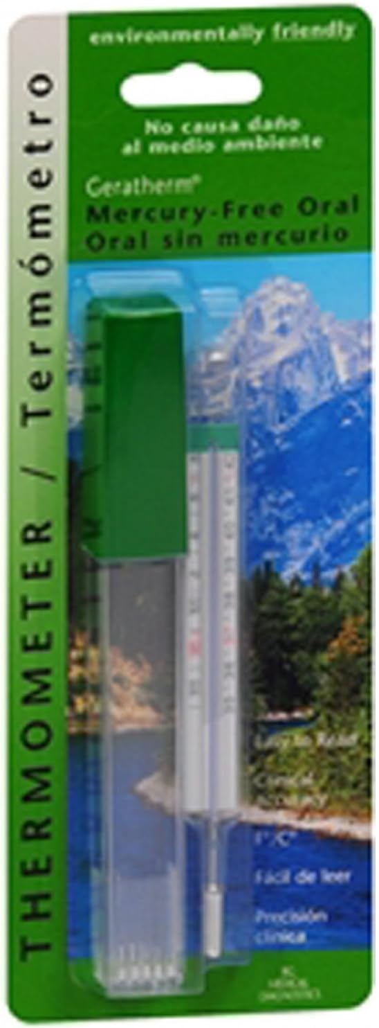 Geratherm Thermometer Oral Mercury Free Each Health & Household