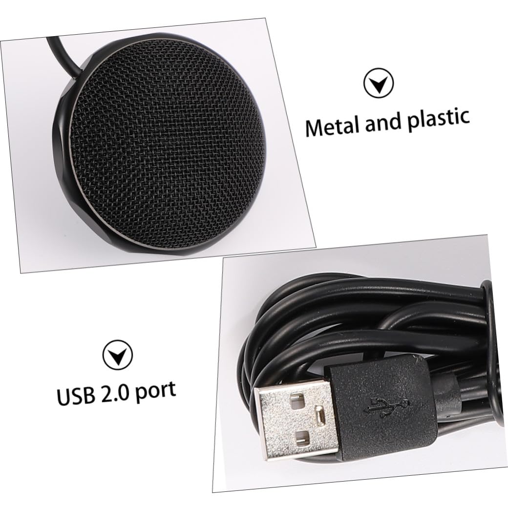 NUOBESTY 3 Pièces 360 Micro USB Haut-Parleurs D'Ordinateur Microphone De Conférence Omnidirectionnel en étal Et en Plastique Microphone De Conférence Téléphonique