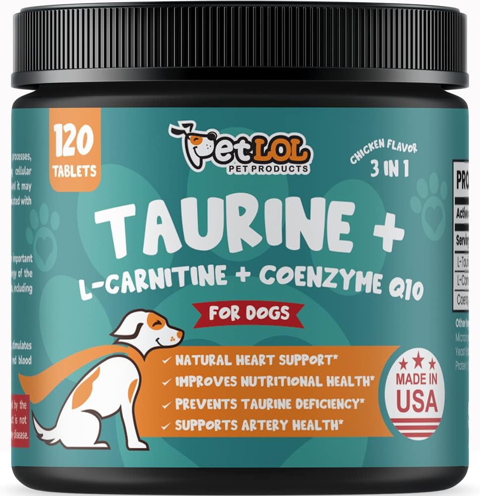 PET LOL Taurine Supplement for Dogs with LCarnitine