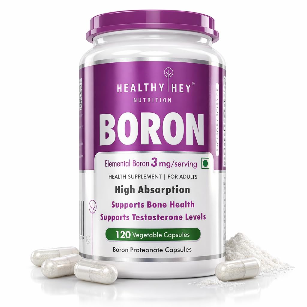 HealthyHey Nutrition Boron -Advanced Chelated - 120 Veggie Capsules - Gluten Free, Non-GMO-image-30