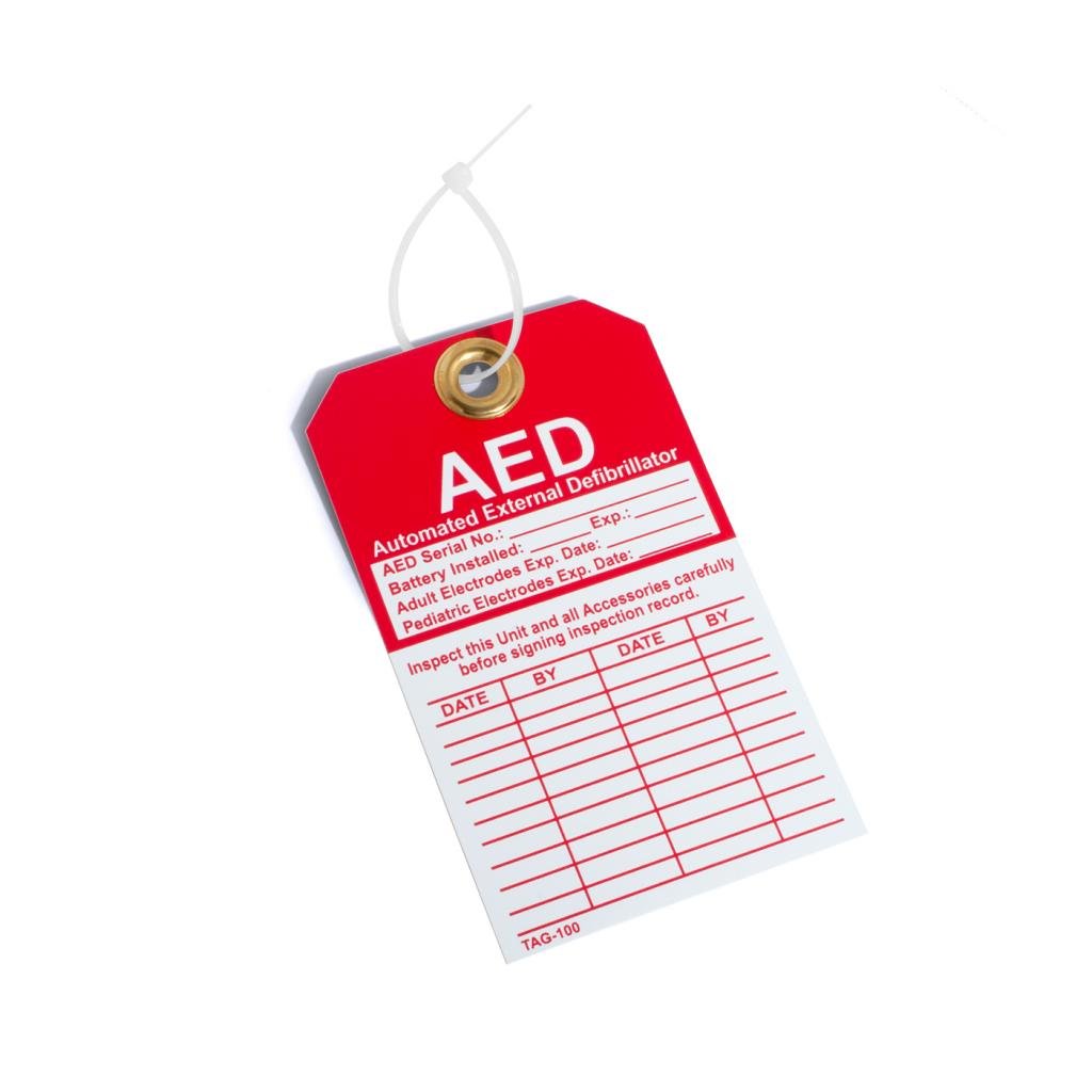 DEFIBTECH AED Inspection Tag 5x4
