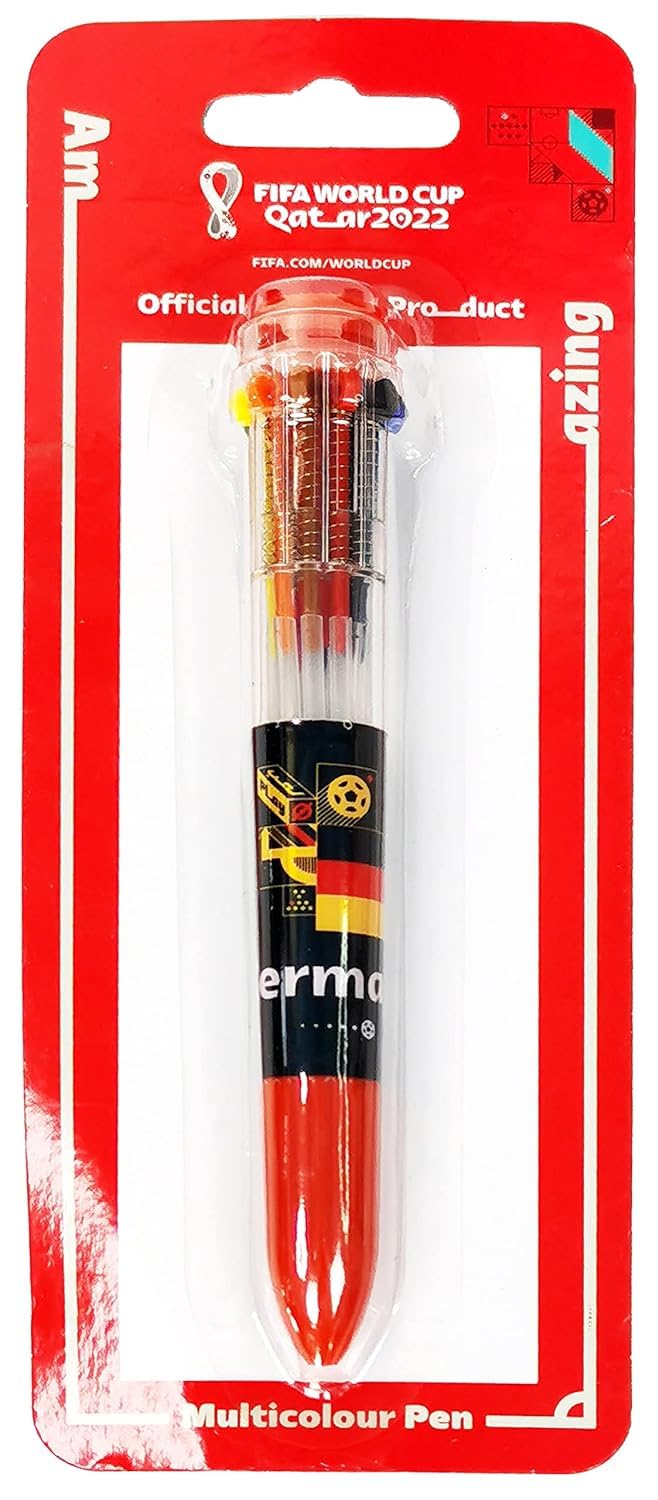 – FIFA World Cup Qatar 2022 10 in-1 Multicolor Retractable Ballpoint Pen for Office School Supplies Students Gift Germany