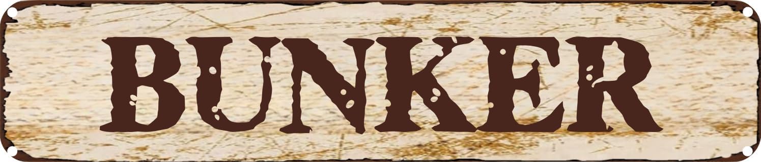 Ensound A210 Vintage Tin Sign Retro Metal Wall Decor Bunker Rustic Aluminum Plaque For Home,Bar,Kitchen,Garage,Man Cave 4X16 Inch