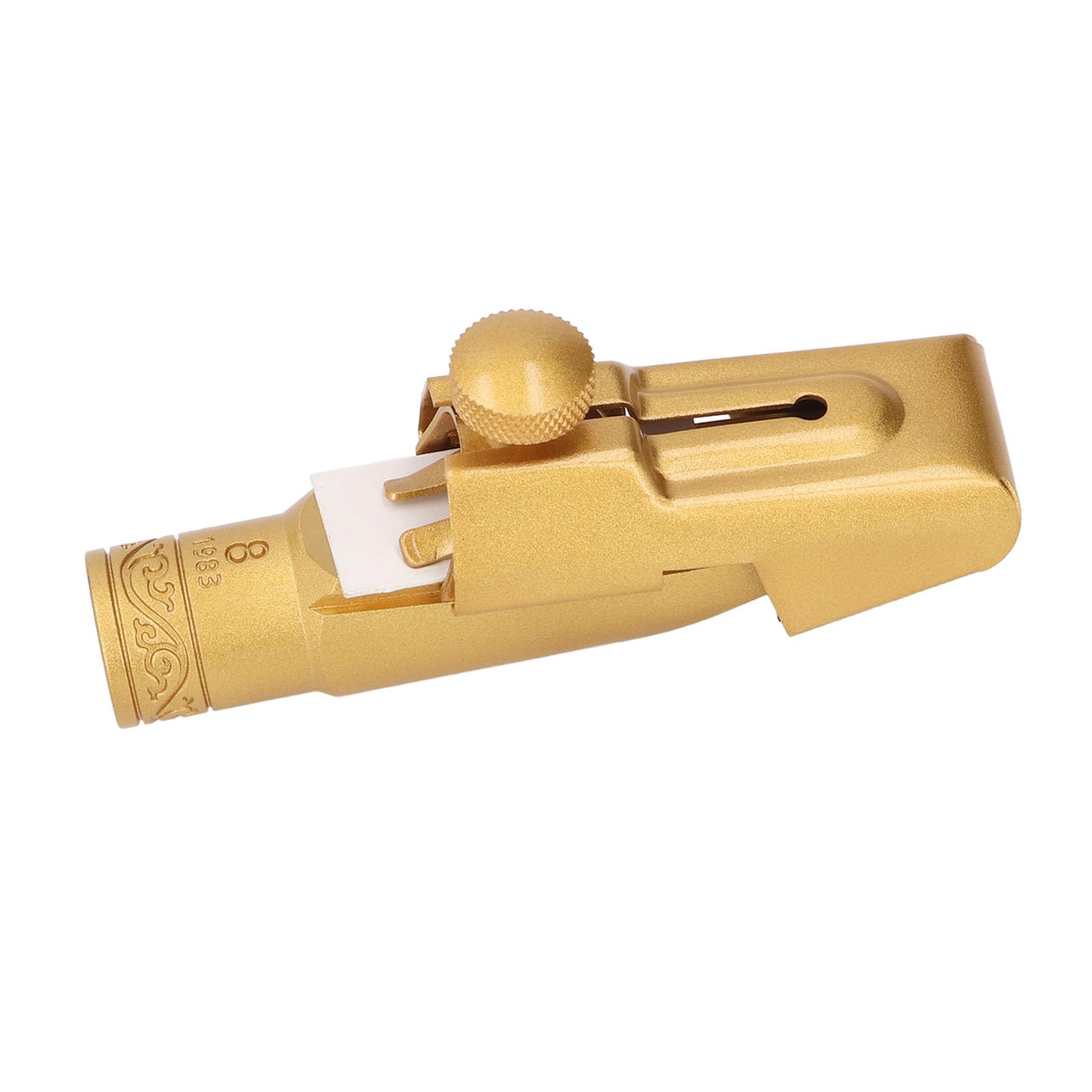 Suono Potente, Applicazioni Versatili Bocchetto Sassofono Soprano, Metallo in Ottone Solido 8c con Copertura per Diapositiva Placcata in Oro Glassata, per Professionisti e Principianti con Uso Diretto