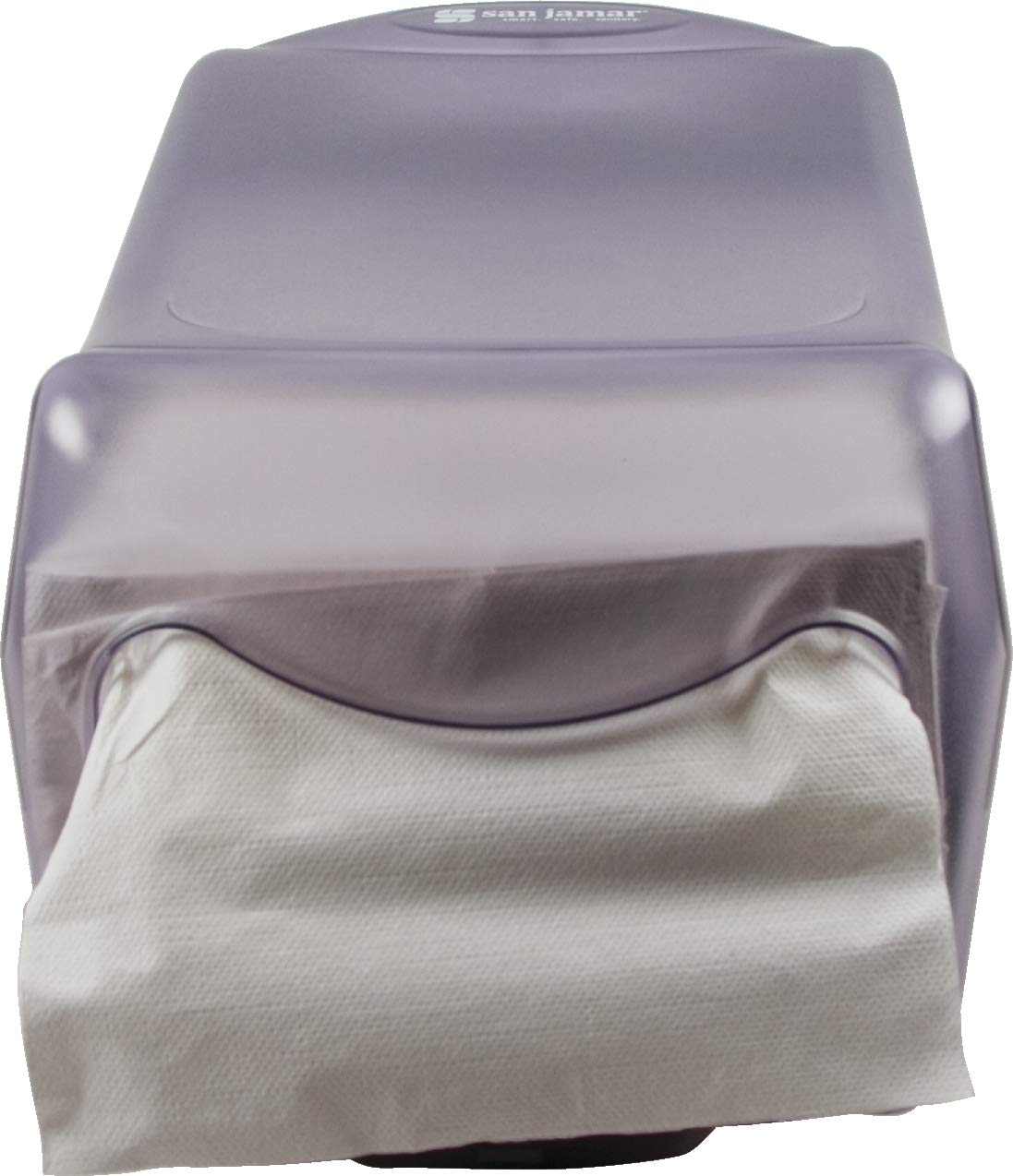San Jamar h5003cl Venue Countertop Dispensador de servilletas, Interfold, Capacidad de 550 +, 184 mm H x 203 mm W x 400 mm, D, Transparente