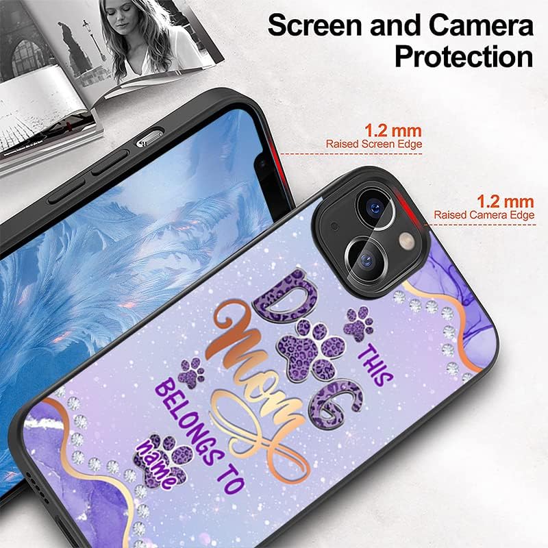 Miniatura 2 de Personalizado, este perro MoM pertenece a Leapard - Funda de teléfono con estampado de huellas de perro púrpura para Galaxy S25 S24 S23 S22 Ultra
