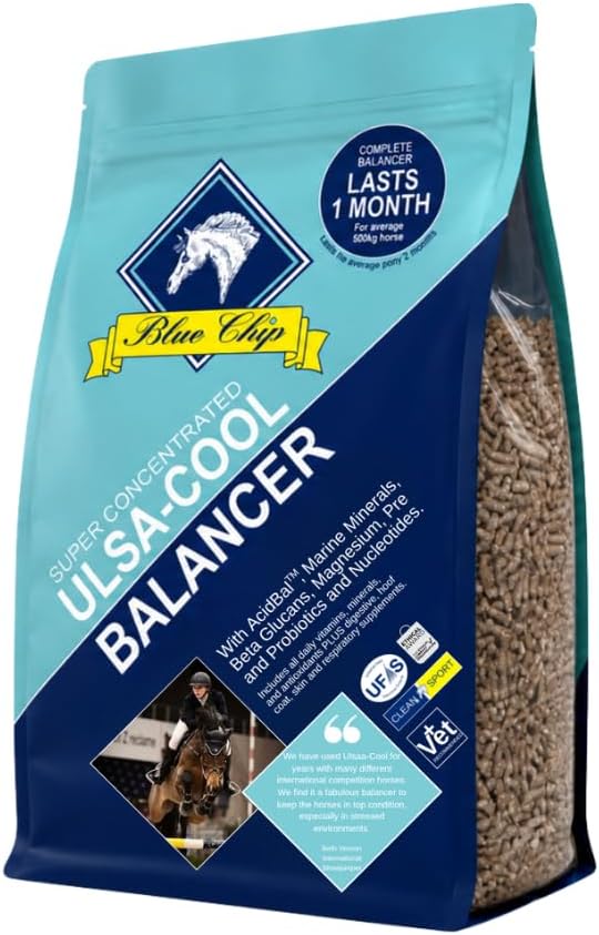 Blue Chip Ulsa Cool Feed Balancer (Super Concentrated) 3kg – Molasses-Free Horse Feed with Beta Glucans, Marine Minerals, Pre & Probiotics, Low Sugar & Starch