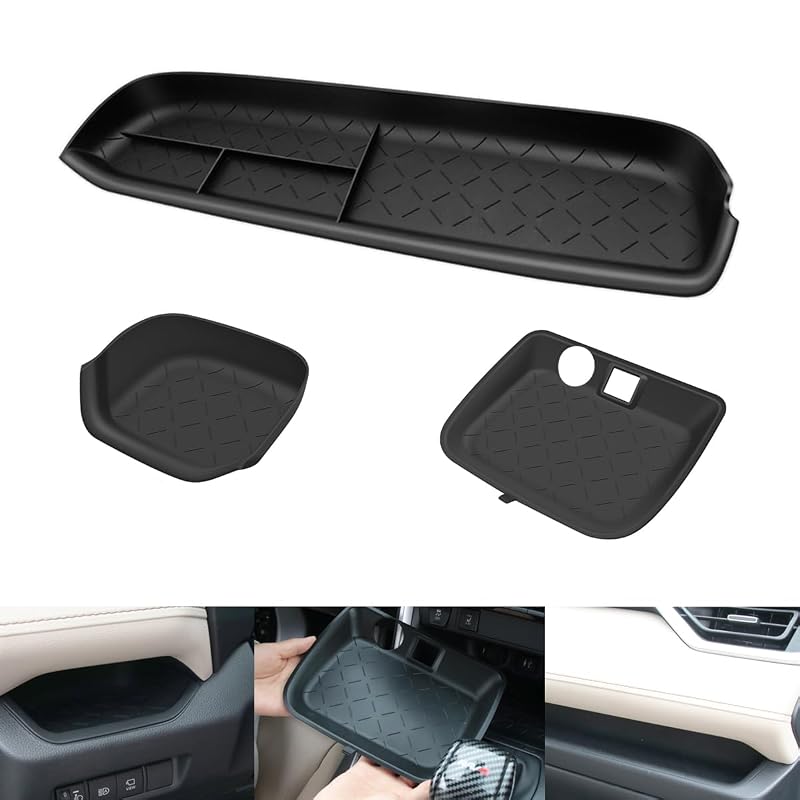 Kit de Organizadores para Porta-Luvas e Console Compatível com Toyota RAV4 2019–2025, Bandejas para Motorista, Passageiro e Console Central, HZCZLO