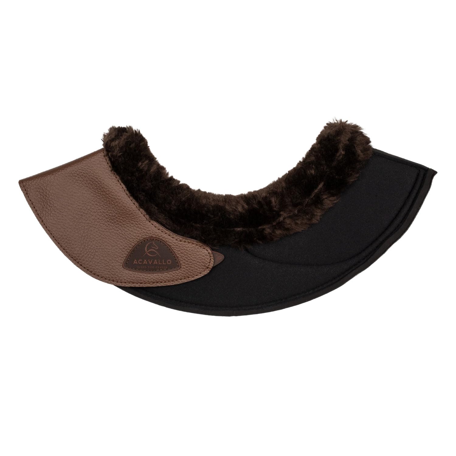 Paraglomi per cavalli in ecopelle con pelo sintetico chiusura velcro e imbootitura neoprene Full