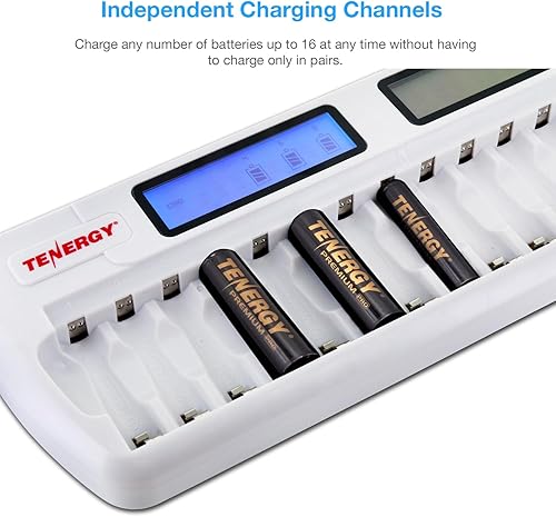 Miniatura 15 de Tenergy TN438 16-bay auto-detectar AA/AAA NIMH/NICD Protección integrado IC LCD Inteligente cargador de batería