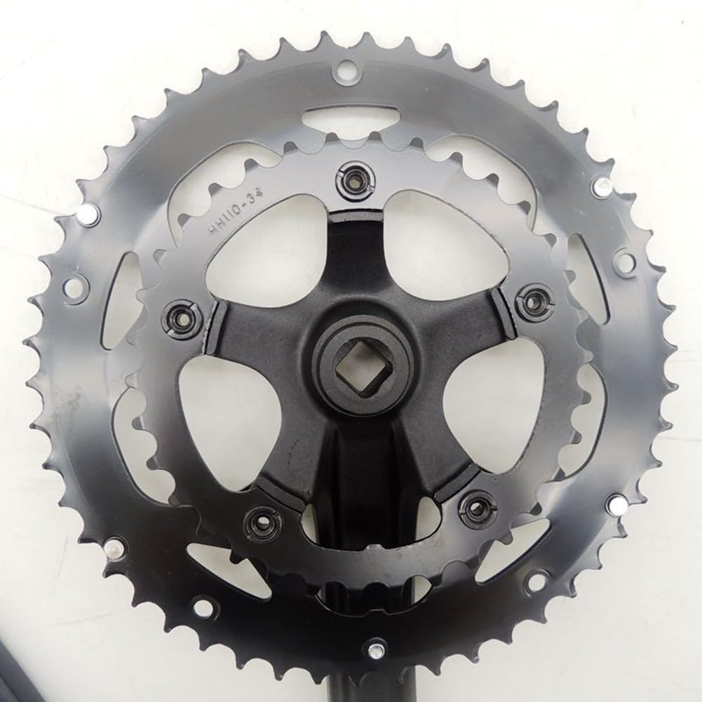Bielas ligeras para bicicleta de carretera, 170 mm, plato doble 34/50T (tipo B)