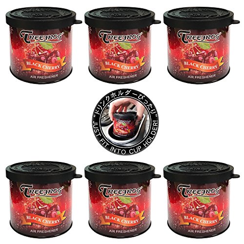 Treefrog Classic Black Cherry Scent 6 cans, Tree Frog Natural Car Air Freshener
