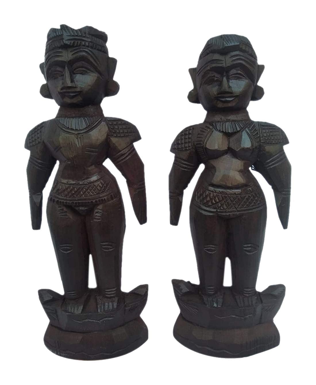Paljji Handicrafts Handy Crafts Wooden Marapachi Raja Rani Idol (Brown) (18 Inches) (B09D7XR68R) Amazon Price History, Amazon Price Tracker