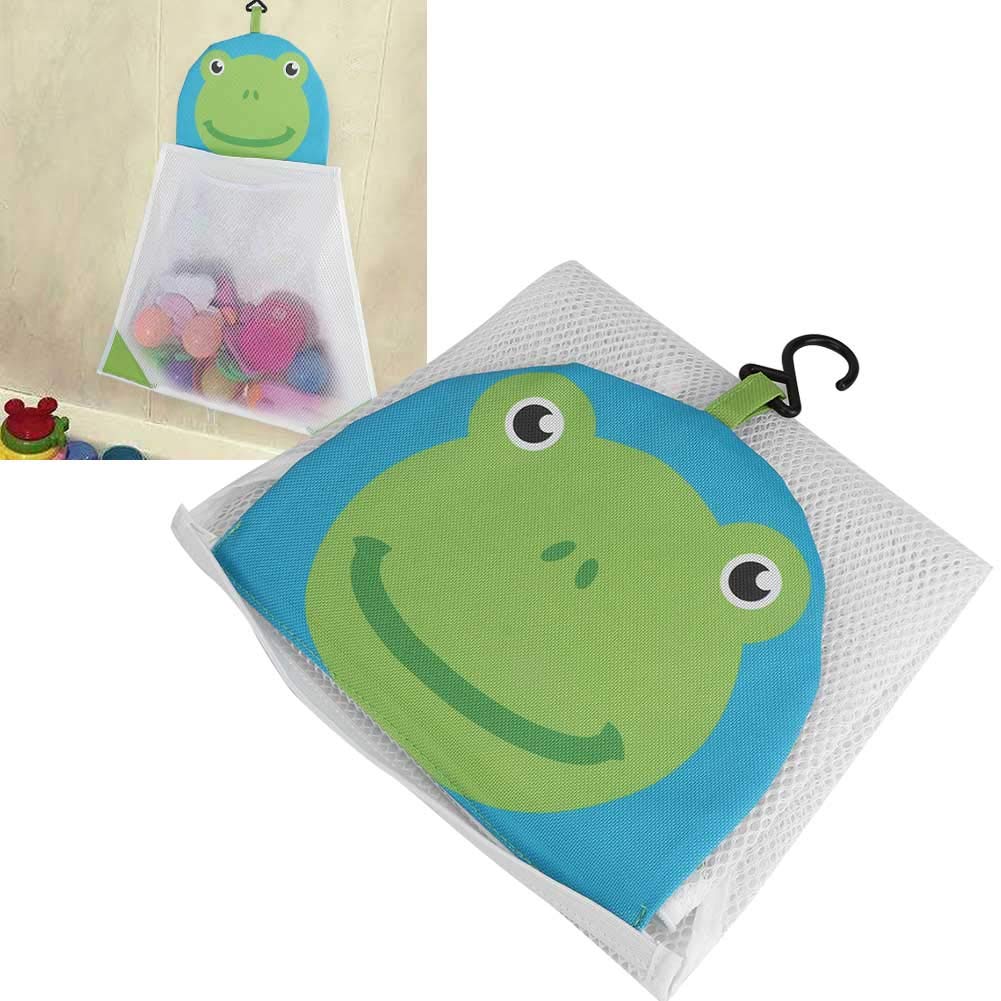 Organizzatore di Immagazzinaggio dei Giocattoli del Bagno, Borsa Sveglia del Canestro del Supporto della Rete di Stoccaggio Ordinata del Bagno della Maglia del Fumetto (verde)