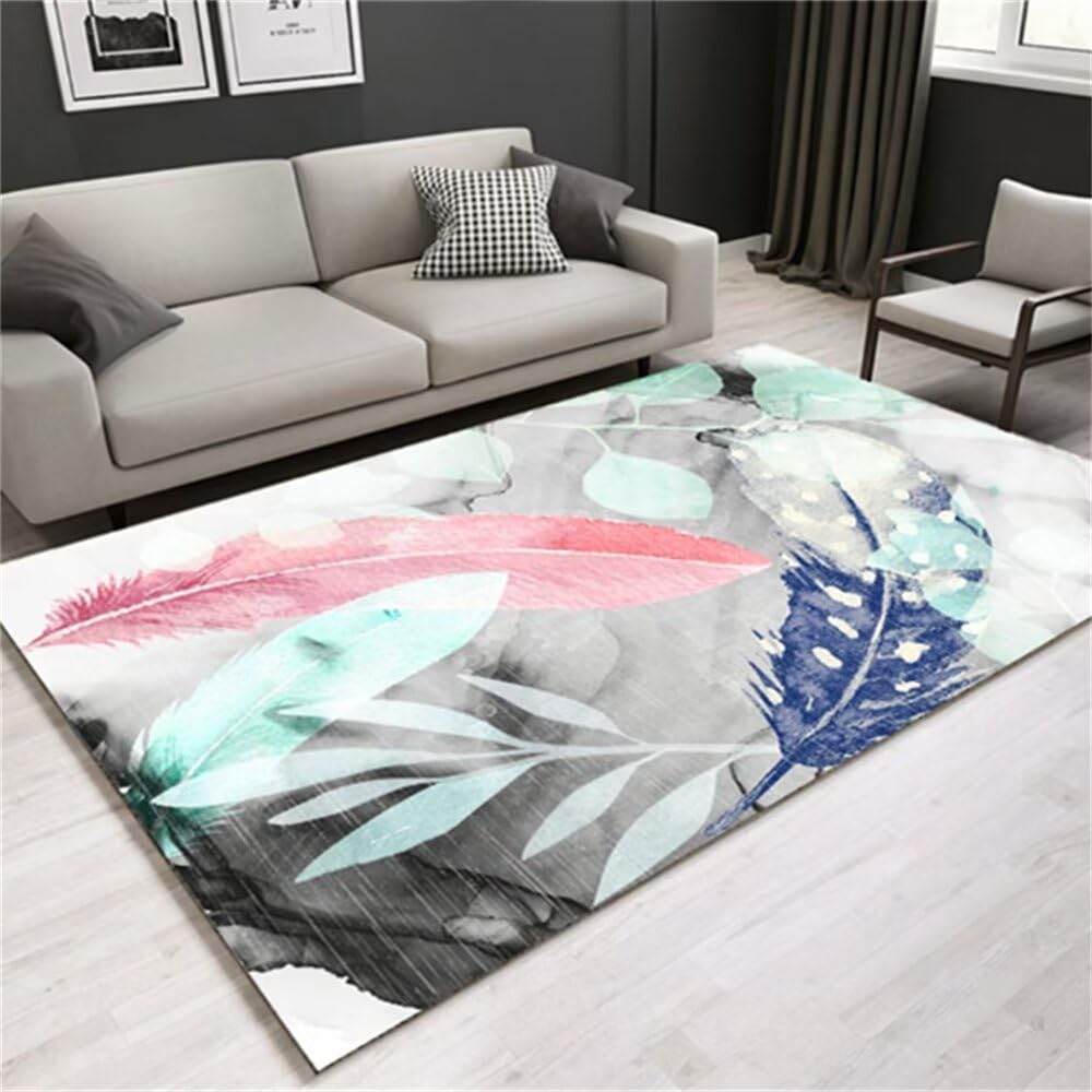 Tapis de chambre floral coloré 50x80cm pour salon