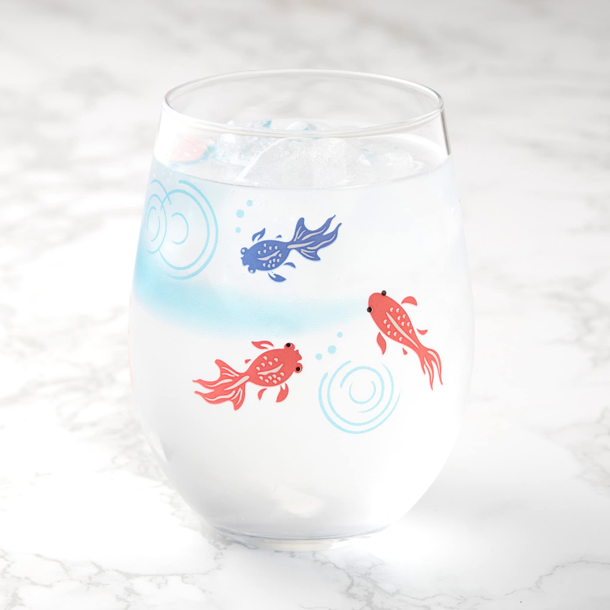 金魚デザインのガラスグラス 金魚デザインのガラスグラス 金魚