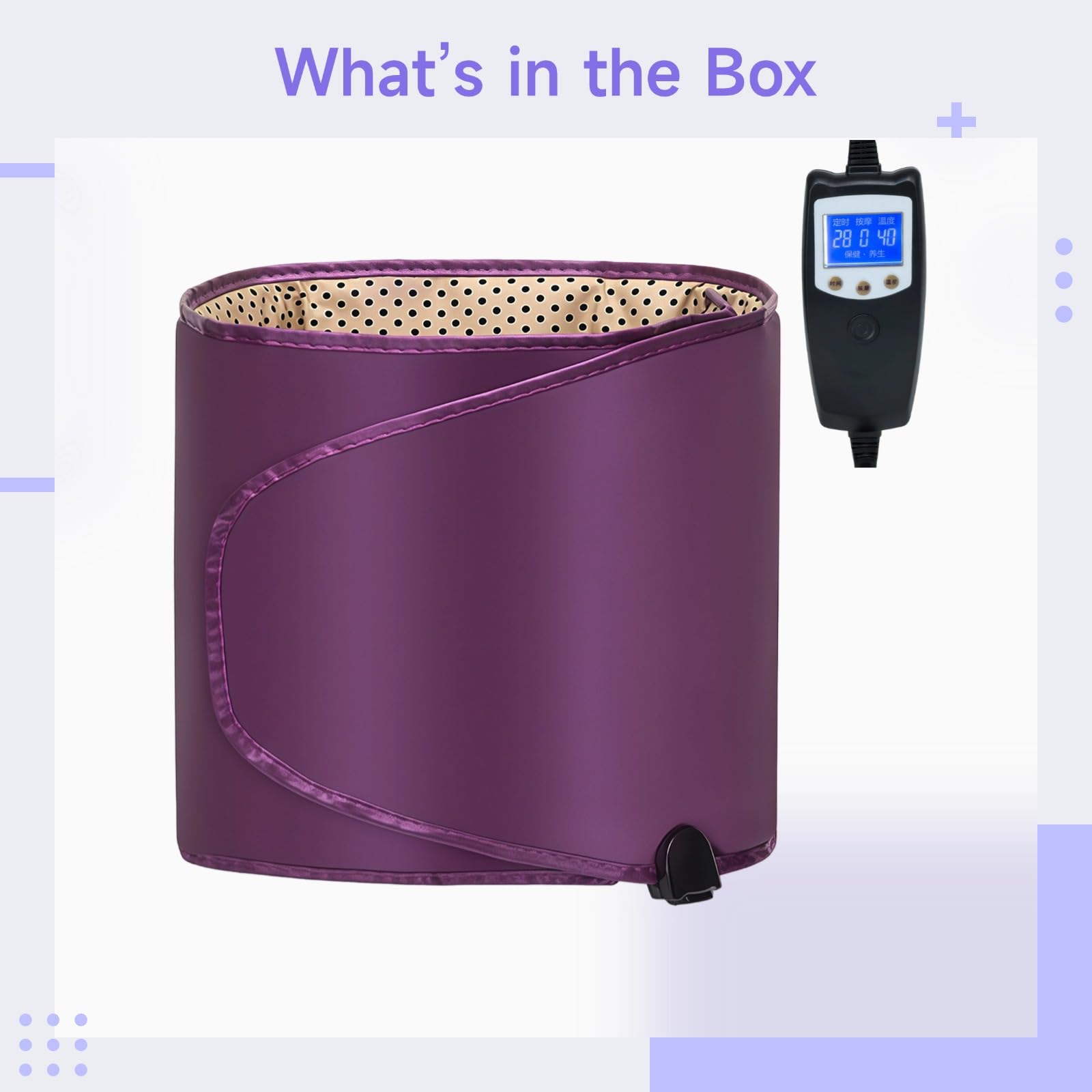 Vibrations-Massagegürtel mit 360° Wärme, Massage für Bauch und Taille, verstellbarer Taillenumfang, 12V Infrarot-Heizgürtel mit Fernbedienung, für Entspannung und Körperformung