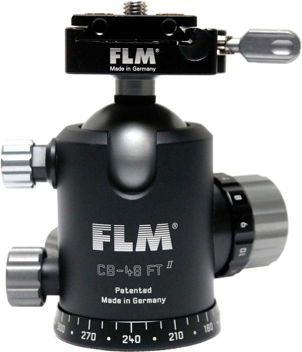 FLM CB-48 FTR 48mm Ballhead with QPR-70 Quick Release Clamp and Camera Plate, Supports 99 lbs