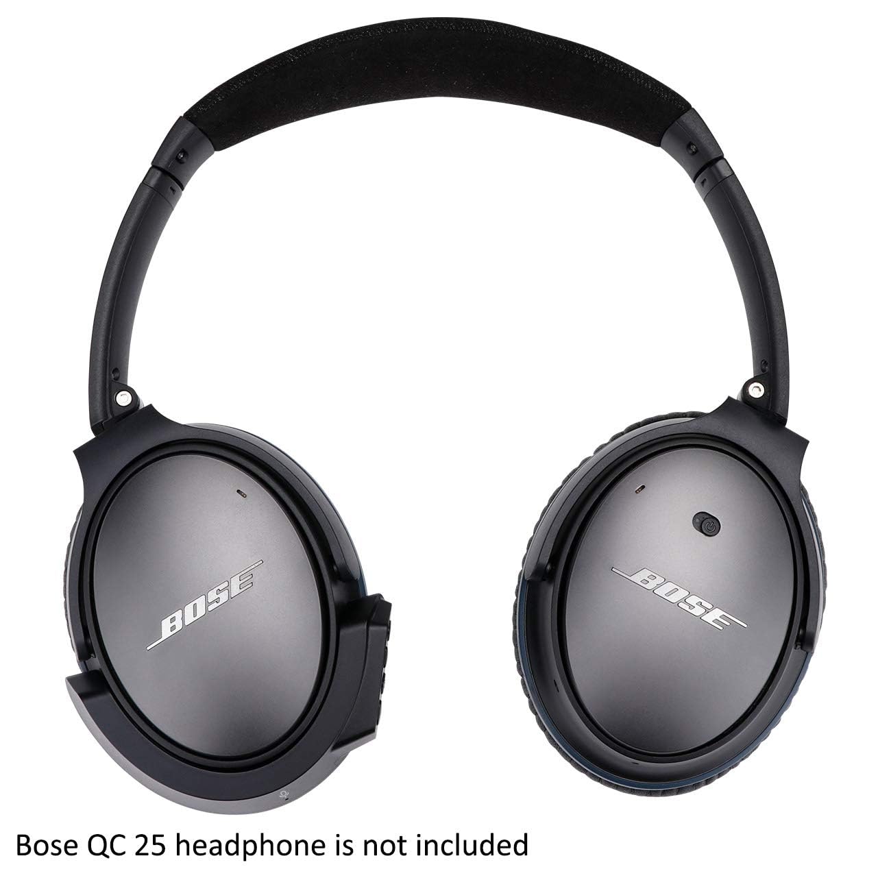 Adaptador Bluetooth inalámbrico para Bose QuietComfort QC 25 con Control de micrófono/Volumen, Negro | Añade audio Bluetooth a los auriculares Bose QC25, con soporte AptX, micrófono integrado y controles de volumen